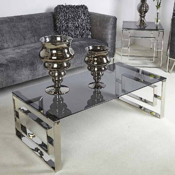 Rectangular side deals table glass